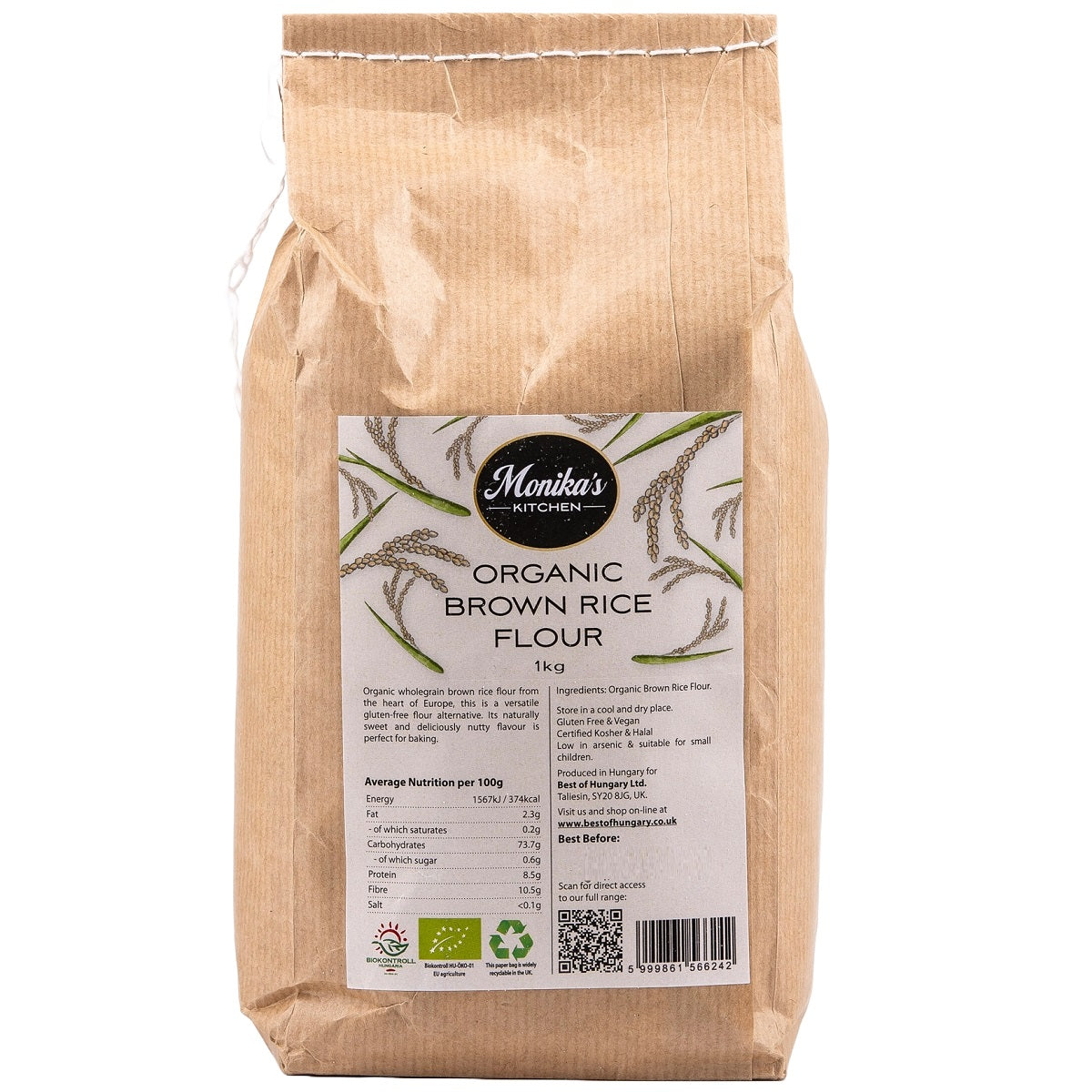 Organic Brown Rice Flour 1kg